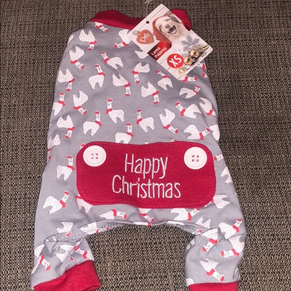 pet central Other - Happy Christmas llama pajamas for small dog
